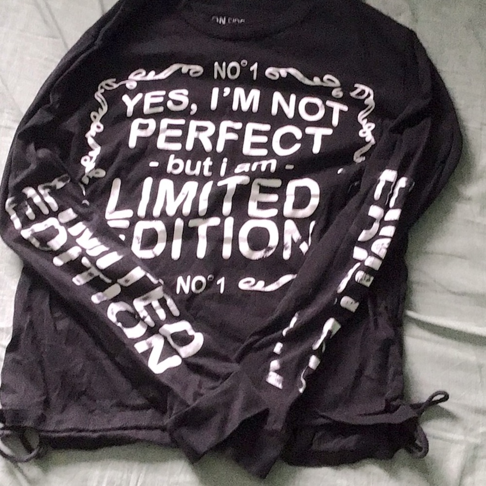 Vintage “Limited Edition”, Black, On Fire, Cotten, Sweatshirt